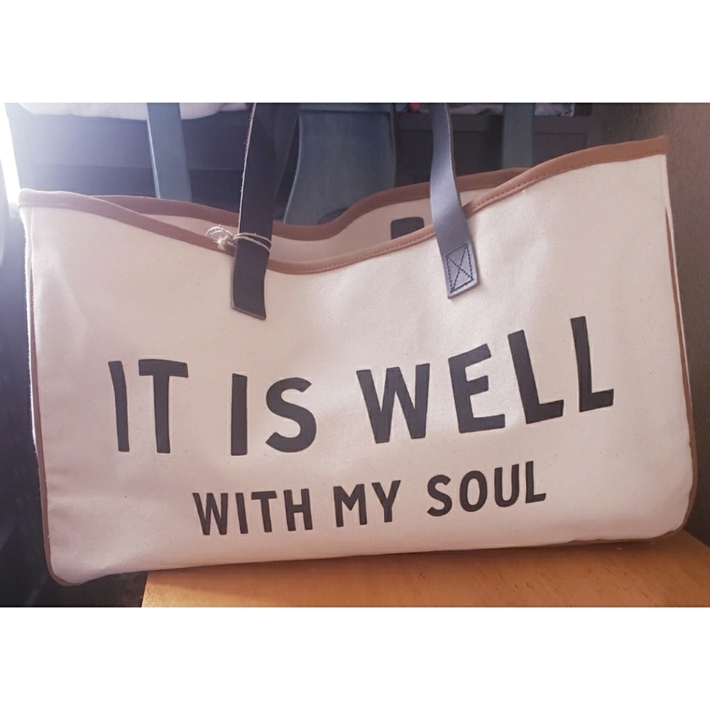 It is well canvas tote